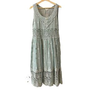 Sundance Sage Green Lace Midi Dress